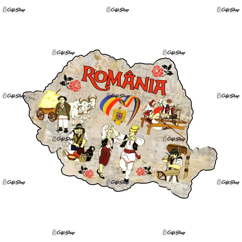 Tarani port poular, romania, magnet harta, model mgs 201